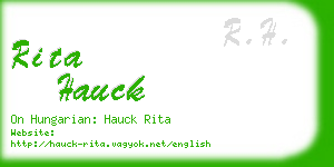 rita hauck business card